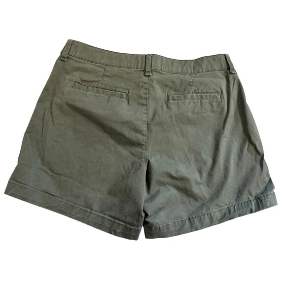 GAP Women’s 5" Khaki Chinos Shorts Size 8 Army green Stretch Preppy Vacation EUC - Picture 2 of 8